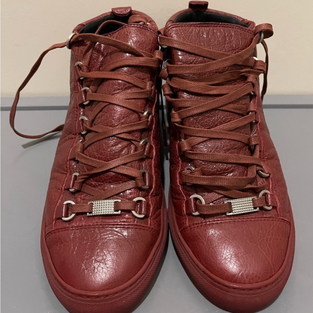 Balenciaga Red Athletic Shoes